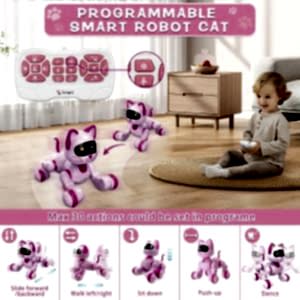 Uzaktan Kumandalı Programlanabilir İnteraktif Mutlu Kedi Meow Pembe Renk 30 Fonksiyonlu