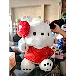 60 Cm Kırmızı Balonlu Elbiseli Köpek Peluş