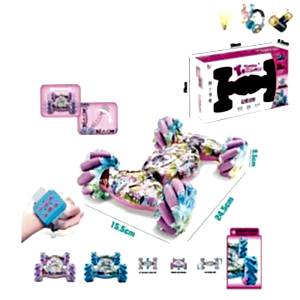 EL SENSÖRLÜ 2.4G Uzaktan Kumandalı Şarjlı Işıklı Her Yöne Gidebilen Bükülebilen Akrobat Araba