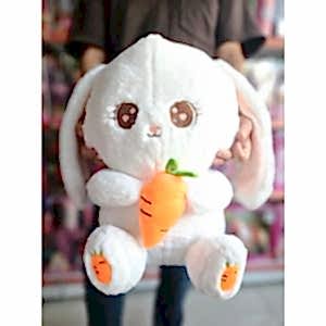 45 Cm Havuç Tutan Tavşan Peluş Oyuncak Sevimli Havuçlu Tavşan Peluş Uyku Arkadaşı