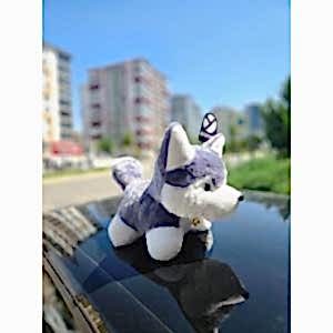 Yumuşacık dokusuyla 45 cm boyutlarındaki husky kurt peluş oyuncak Uyku Arkadaşı