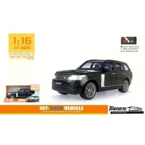 1:16 Ölçek Işıklı  Sesli 25 Cm  Jip Sürtmeli Jeep Araba Siyah Renk