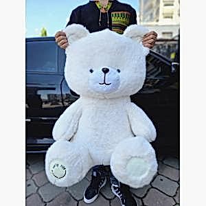 1.Sınıf Kalite 80 Cm Sevimli Büyük Boy Beyaz Renk Peluş Ayı Uyku Arkadaşım Ayıcık
