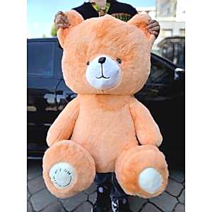 80 Cm Sevimli Büyük Boy Turuncu Renk Peluş Ayı 1.Sınıf Kalite Uyku Arkadaşım Ayıcık