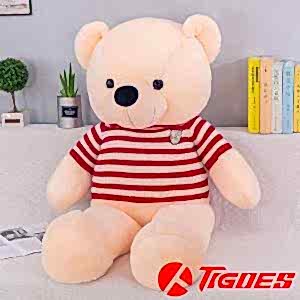 110 Cm Büyük Boy Turuncu Renk Elbiseli Peluş Ayı Yumuşacık Dolgulu 1.Sınıf Kalite