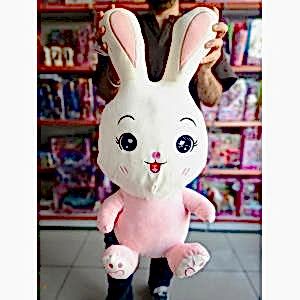70 Cm Pembe Renk Kulaklı Tavşan Peluş Oyuncak