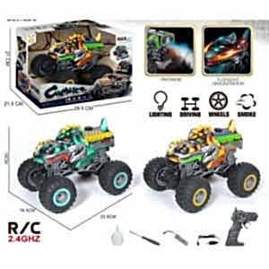 Uzaktan Kumandalı Duman Atan Rock Crawler Şarjlı 23 Cm Monster Araba