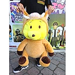 70 Cm Yumuşacık Sevimli Peluş Ayıcık İnek Figürlü Kapüşonlu Peluş Ayı Büyük Boy
