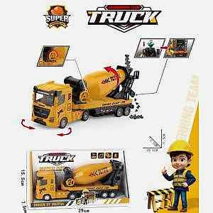 İnşaat İş Makineleri 25 Cm Sürtmeli Dönebilen Kabinli Döndürülebilen Mikserli Beton Mikseri Kamyonu