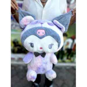 45 Cm Sanrio Kuromi Peluş Pamuk Kumaş Uyku Arkadaşı Kuromi Sanrio Peluş Oyuncak