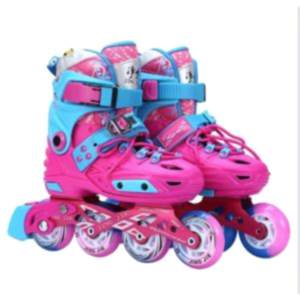 29-32 Ayarlanabilir Numaralı Profesyonel Paten Silikon Teker Pembe Renk Saiben Glide