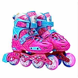 Saiben Glide 33-36 Ayarlanabilir Numaralı Profesyonel Paten Silikon Teker Pembe Renk