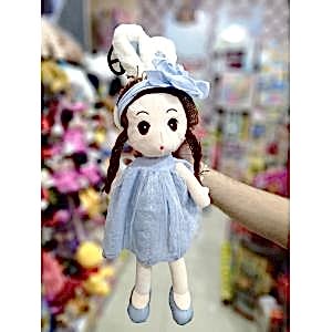 50 Cm Etekli Mavi Renk Bez Bebek Tavşan Kulaklı Prenses Bez Bebek Oyuncak