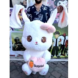 80 Cm Büyük Boy Uzun Kulaklı Tavşan Peluş Sarılabilir Tavşan Yumuşacık Peluş Oyuncak